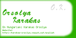 orsolya karakas business card